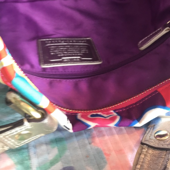 Optic Art Coach shoulder bag and satchel! This bag is in GUC except for handles - Picture 9 of 15